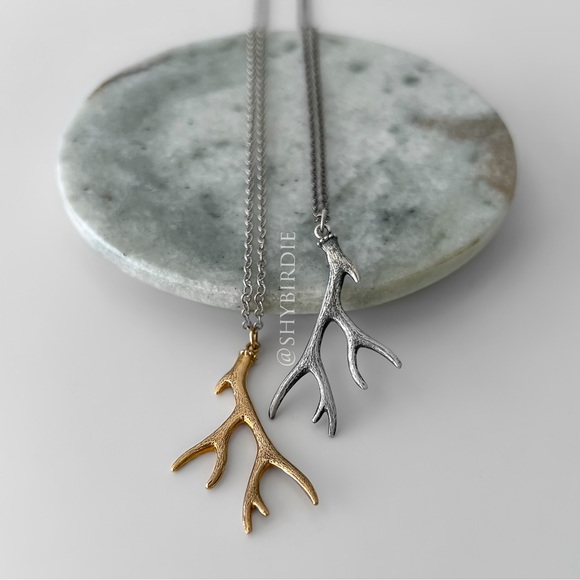 NEW Artisan Antler Sterling Silver Pendant Necklace - Picture 7 of 8